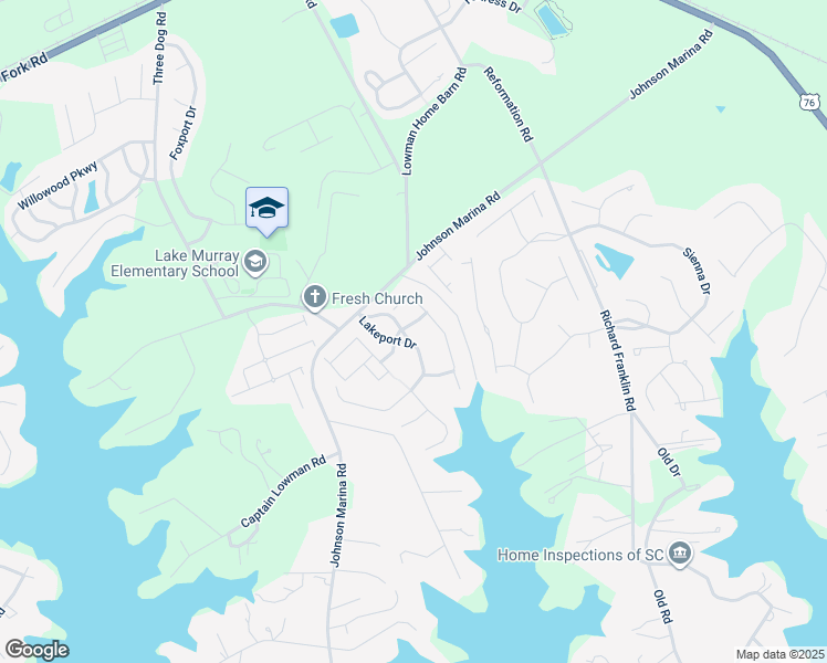 map of restaurants, bars, coffee shops, grocery stores, and more near 121 Lakeport Drive in Chapin