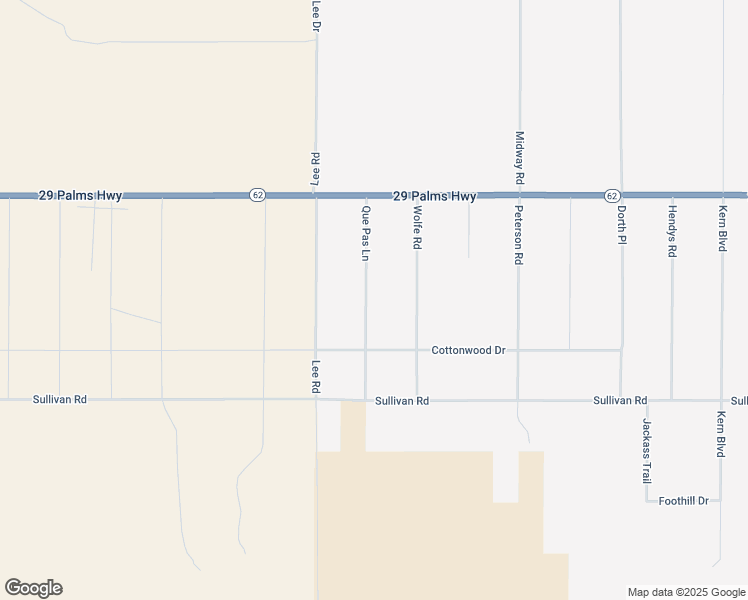 map of restaurants, bars, coffee shops, grocery stores, and more near 6713 Que Pas Lane in Twentynine Palms