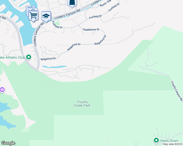 map of restaurants, bars, coffee shops, grocery stores, and more near 126 Fallen Leaf Lane in Westlake Village