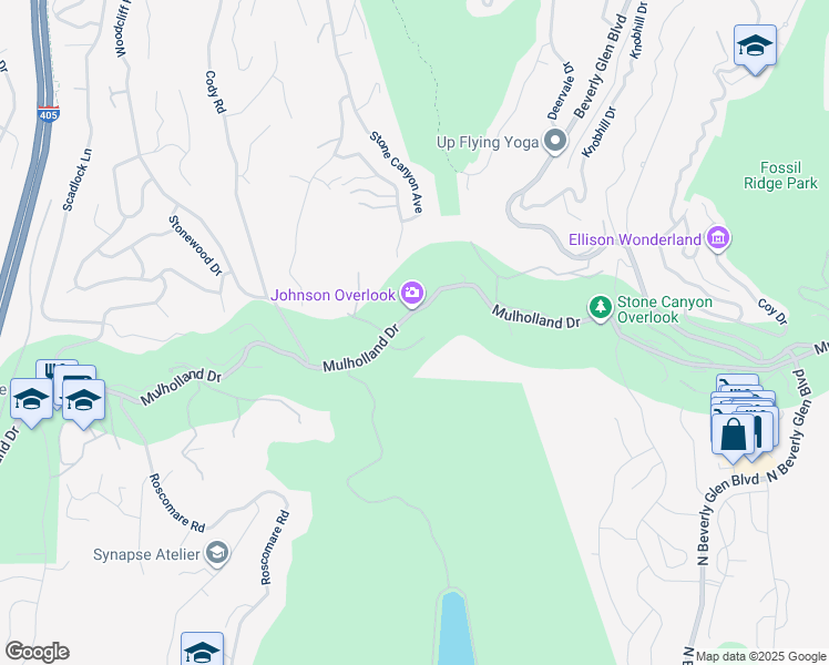 map of restaurants, bars, coffee shops, grocery stores, and more near 3170 Kings Court in Los Angeles