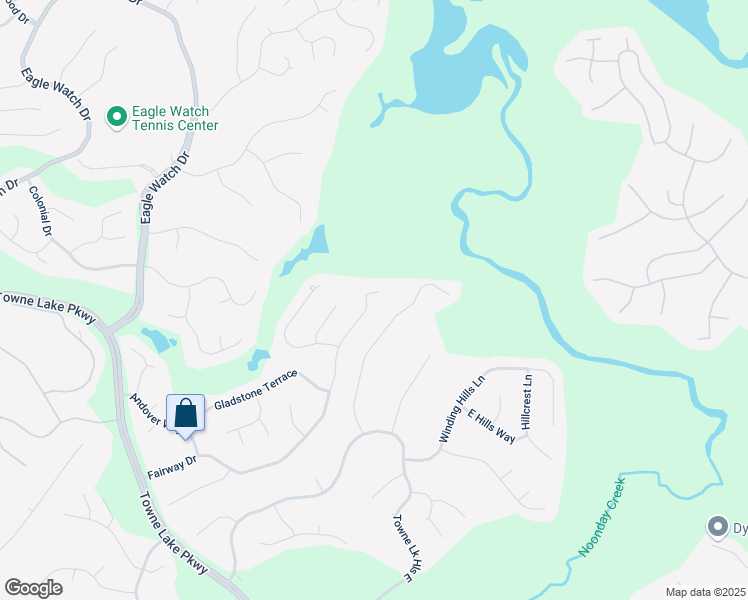 map of restaurants, bars, coffee shops, grocery stores, and more near 592 Fairway Drive in Woodstock