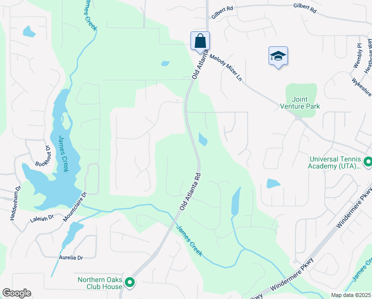 map of restaurants, bars, coffee shops, grocery stores, and more near 2182 Old Atlanta Road in Cumming