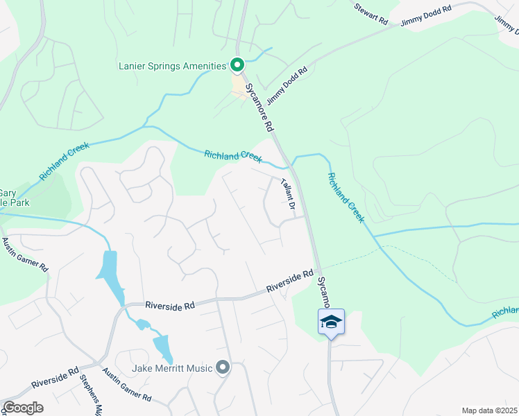 map of restaurants, bars, coffee shops, grocery stores, and more near 5862 Sycamore Ridge Drive in Sugar Hill