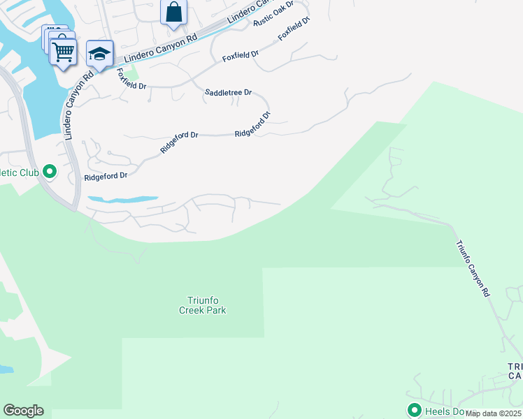 map of restaurants, bars, coffee shops, grocery stores, and more near 158 Sherwood Drive in Westlake Village
