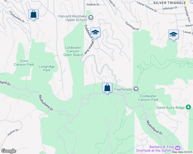 map of restaurants, bars, coffee shops, grocery stores, and more near 3373 Coldwater Canyon Avenue in Los Angeles