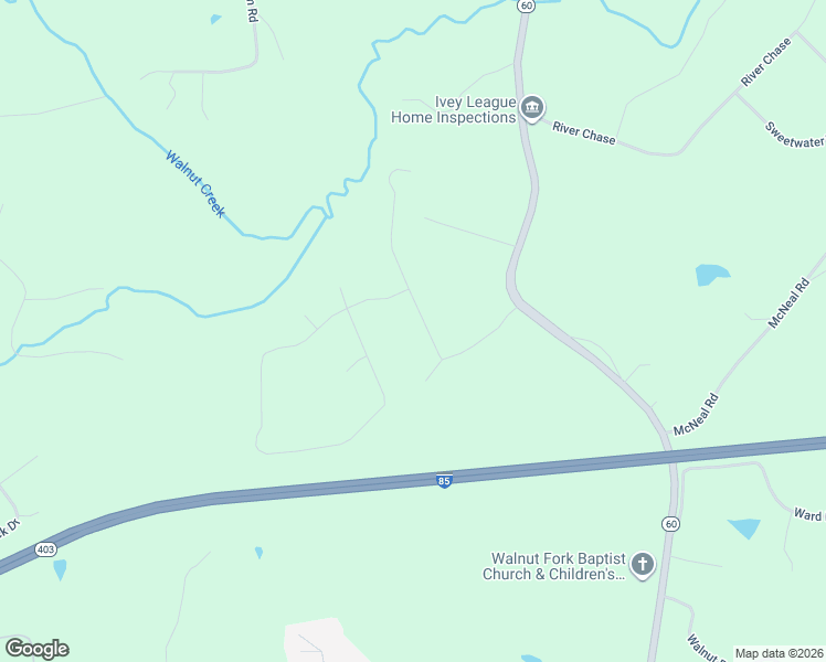 map of restaurants, bars, coffee shops, grocery stores, and more near 611 Walnut Road in Hoschton