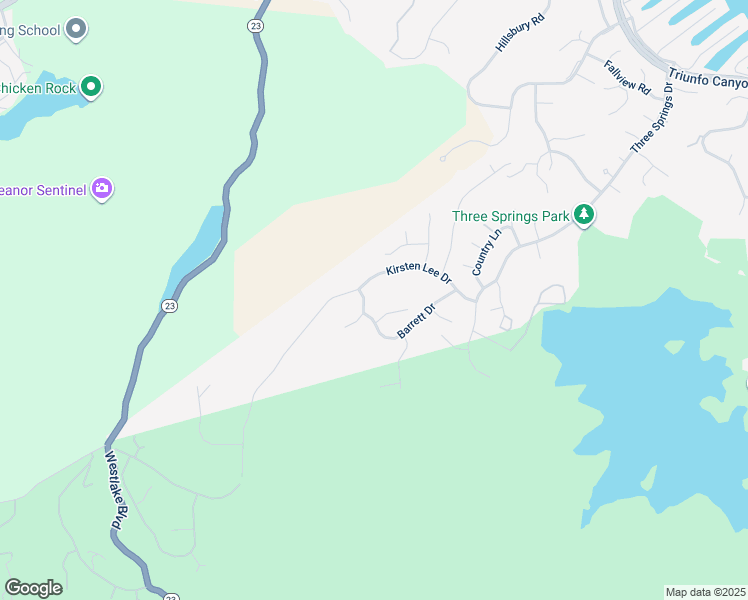 map of restaurants, bars, coffee shops, grocery stores, and more near 2452 Ranchgrove Drive in Westlake Village