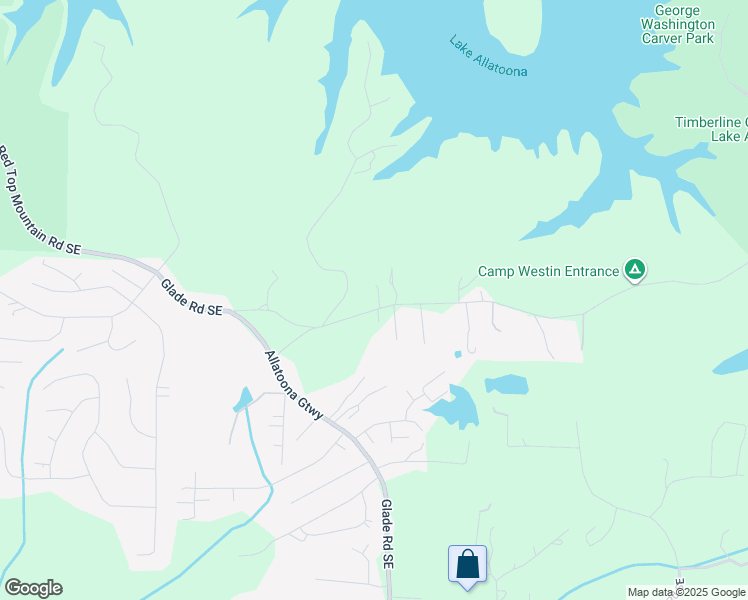 map of restaurants, bars, coffee shops, grocery stores, and more near 4520 Bartow Carver Road Southeast in Acworth