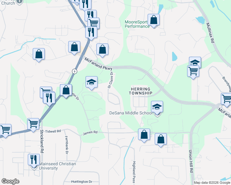 map of restaurants, bars, coffee shops, grocery stores, and more near 359 Grayson Way in Alpharetta