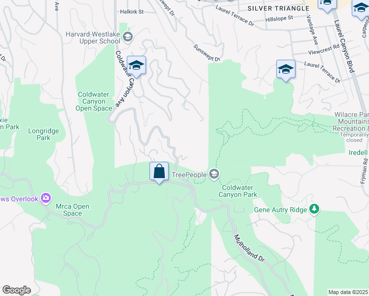 map of restaurants, bars, coffee shops, grocery stores, and more near 3160 Coldwater Canyon Avenue in Los Angeles