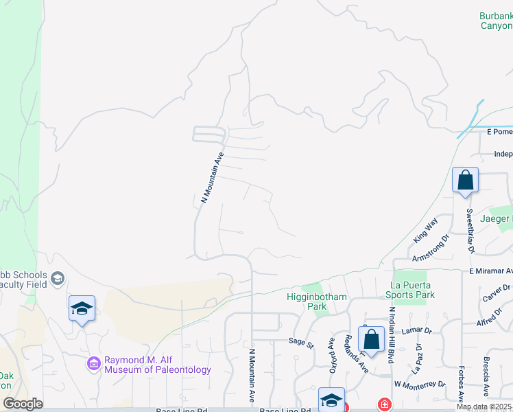 map of restaurants, bars, coffee shops, grocery stores, and more near 664 Napa Court in Claremont