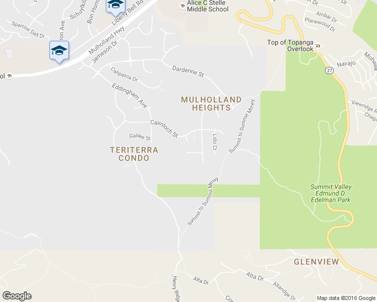 map of restaurants, bars, coffee shops, grocery stores, and more near 22233 Vía Leonardo in Calabasas