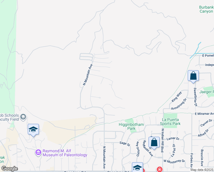 map of restaurants, bars, coffee shops, grocery stores, and more near 664 Napa Court in Claremont