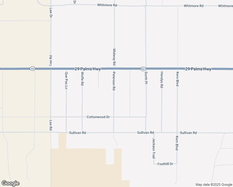 map of restaurants, bars, coffee shops, grocery stores, and more near 6667 Peterson Road in Twentynine Palms