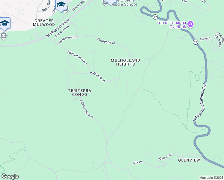 map of restaurants, bars, coffee shops, grocery stores, and more near 22233 Vía Leonardo in Calabasas