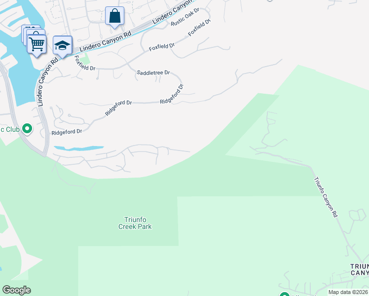 map of restaurants, bars, coffee shops, grocery stores, and more near 145 Sherwood Drive in Westlake Village