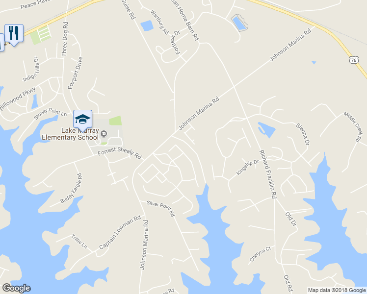map of restaurants, bars, coffee shops, grocery stores, and more near 305 Anchor Bend Drive in Chapin