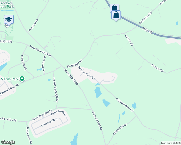 map of restaurants, bars, coffee shops, grocery stores, and more near 112 Peregrine Court in Chapin