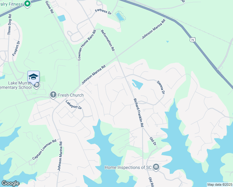 map of restaurants, bars, coffee shops, grocery stores, and more near 31 Wave Dancer Court in Chapin