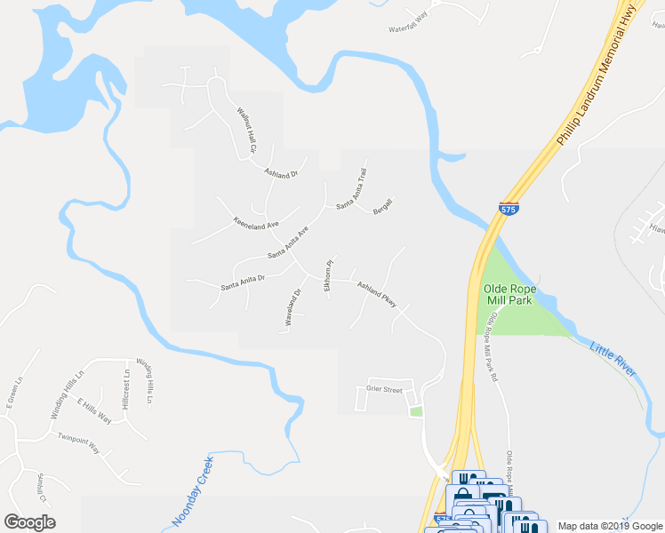 map of restaurants, bars, coffee shops, grocery stores, and more near 510 Elkhorn Place in Woodstock