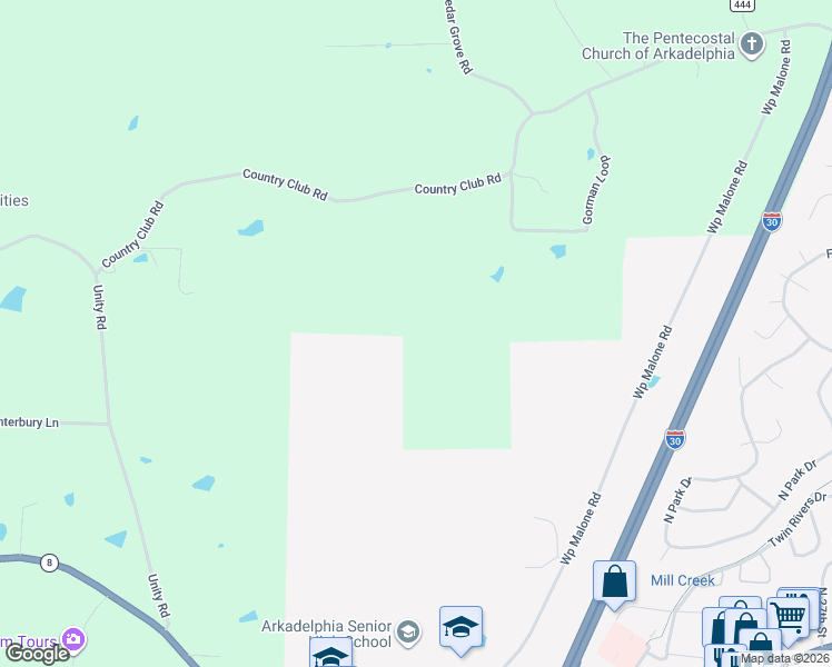 map of restaurants, bars, coffee shops, grocery stores, and more near in Arkadelphia