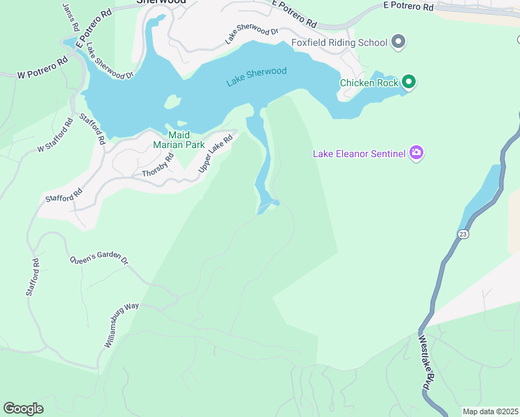 map of restaurants, bars, coffee shops, grocery stores, and more near 2 Queen's Garden Drive in Westlake Village
