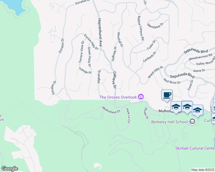 map of restaurants, bars, coffee shops, grocery stores, and more near 3442 Colville Place in Los Angeles