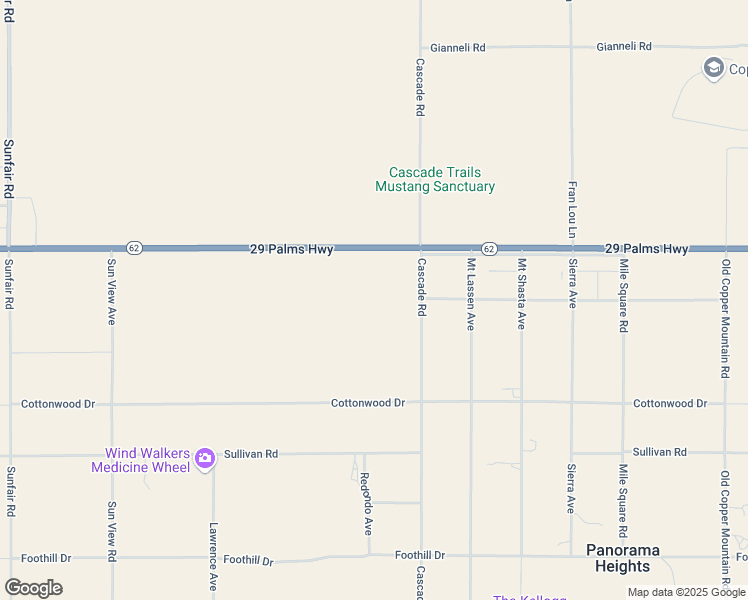 map of restaurants, bars, coffee shops, grocery stores, and more near 65600 Twentynine Palms Highway in Joshua Tree
