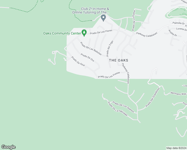 map of restaurants, bars, coffee shops, grocery stores, and more near 25430 Prado De Azul in Calabasas
