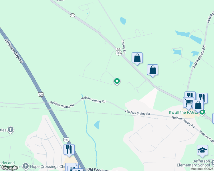 map of restaurants, bars, coffee shops, grocery stores, and more near 1923 Washington Street in Jefferson