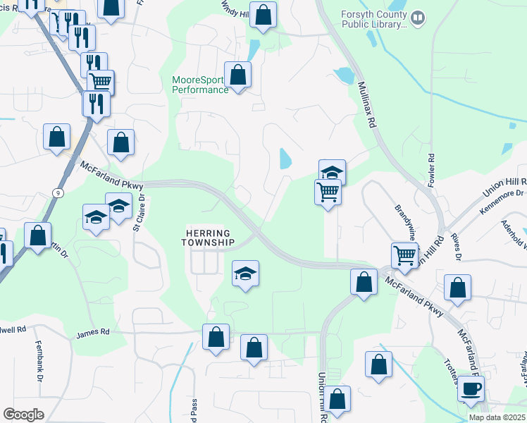 map of restaurants, bars, coffee shops, grocery stores, and more near 377 Weatherstone Place in Alpharetta