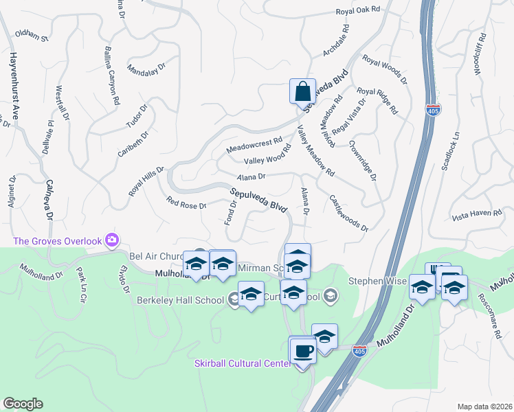 map of restaurants, bars, coffee shops, grocery stores, and more near 3235 Steven Drive in Los Angeles
