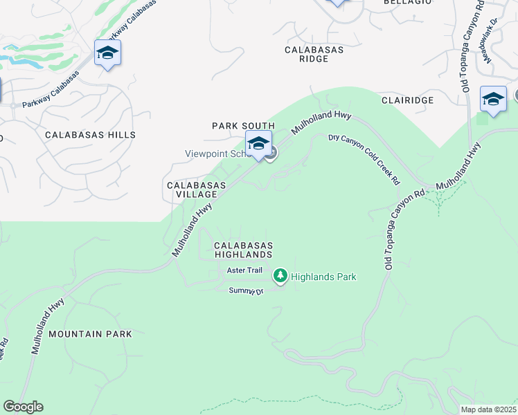 map of restaurants, bars, coffee shops, grocery stores, and more near 23614 Dry Canyon Cold Creek Road in Calabasas