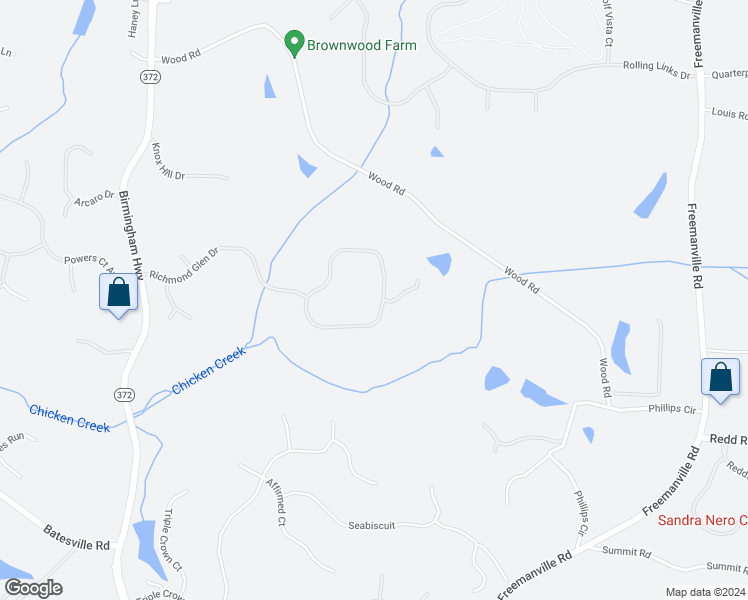 map of restaurants, bars, coffee shops, grocery stores, and more near 1095 Richmond Glen Circle in Alpharetta
