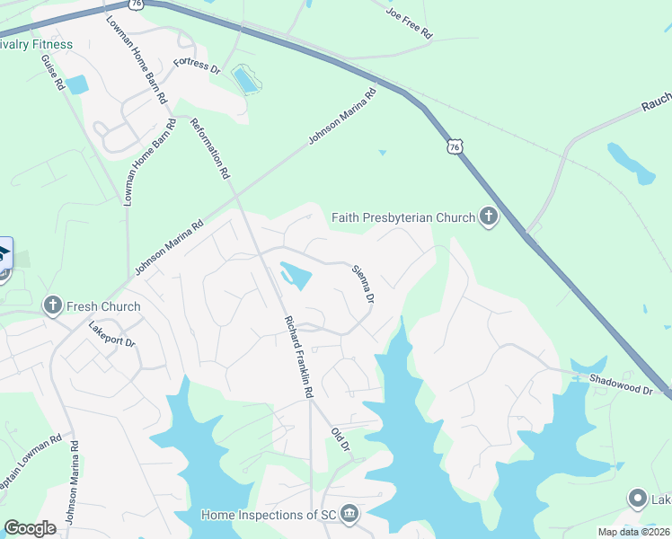 map of restaurants, bars, coffee shops, grocery stores, and more near 327 Sienna Dr in Chapin