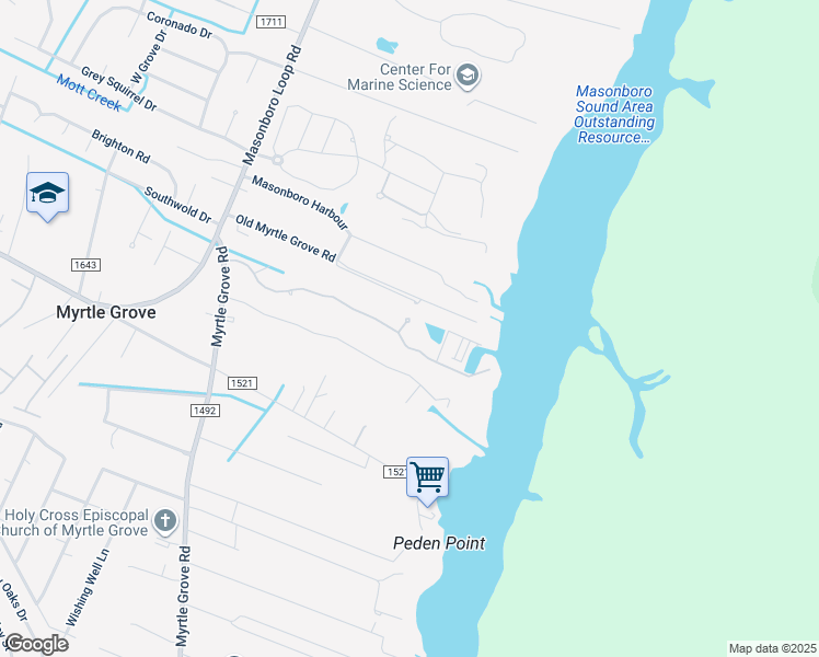 map of restaurants, bars, coffee shops, grocery stores, and more near 5308 Villa Court in Wilmington