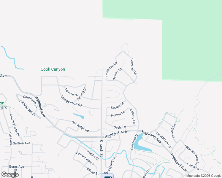 map of restaurants, bars, coffee shops, grocery stores, and more near 28960 Bennett Court in Highland