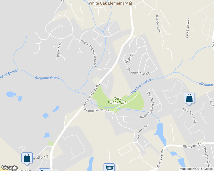 map of restaurants, bars, coffee shops, grocery stores, and more near 870 Sapphire Lane in Buford
