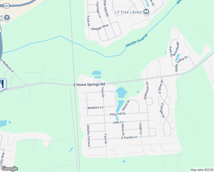 map of restaurants, bars, coffee shops, grocery stores, and more near 3214 South Brandy Circle in Florence