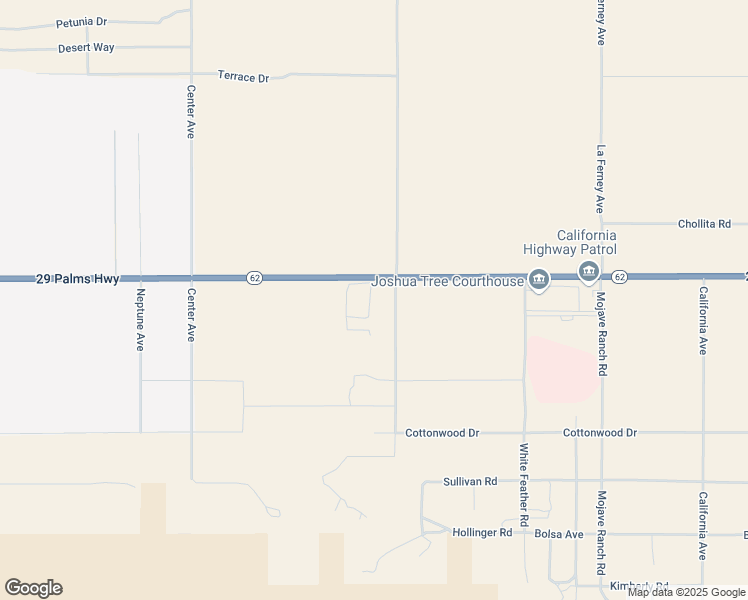 map of restaurants, bars, coffee shops, grocery stores, and more near 29 Palms Highway in Joshua Tree