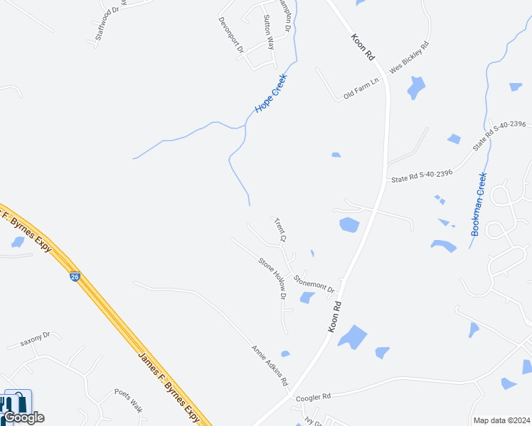 map of restaurants, bars, coffee shops, grocery stores, and more near 332 Trent Court in Irmo