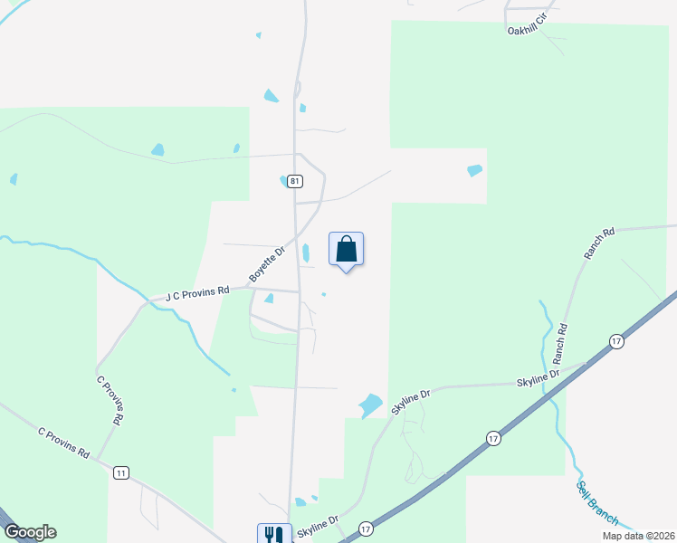 map of restaurants, bars, coffee shops, grocery stores, and more near 1433 Co Road 81 in Hamilton