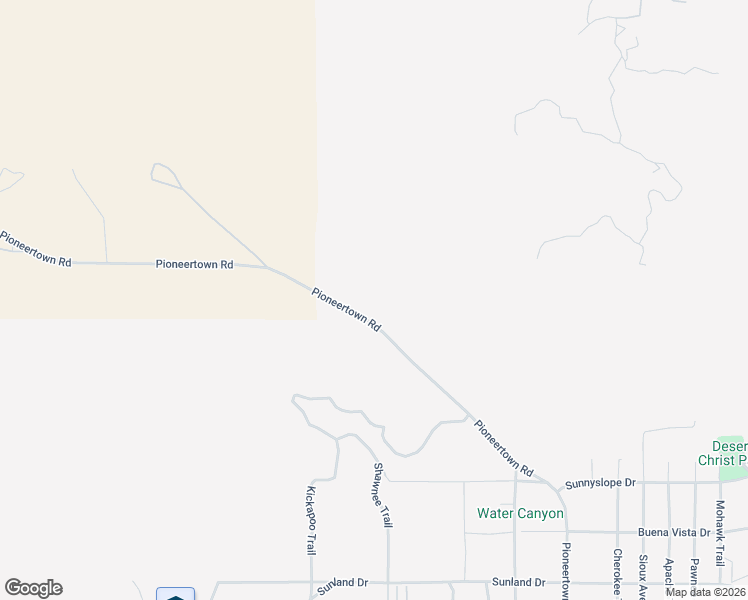 map of restaurants, bars, coffee shops, grocery stores, and more near 6595 Pioneertown Road in Yucca Valley