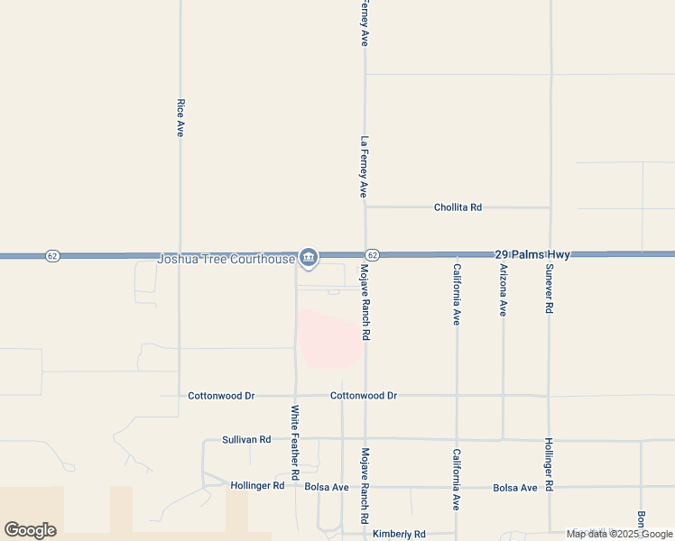 map of restaurants, bars, coffee shops, grocery stores, and more near 63665 Twentynine Palms Highway in Joshua Tree