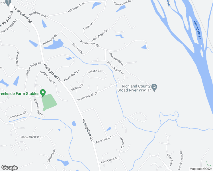 map of restaurants, bars, coffee shops, grocery stores, and more near 4 Orvis Court in Irmo