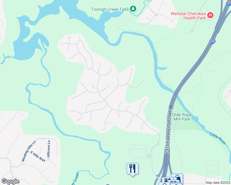 map of restaurants, bars, coffee shops, grocery stores, and more near 338 Santa Anita Avenue in Woodstock