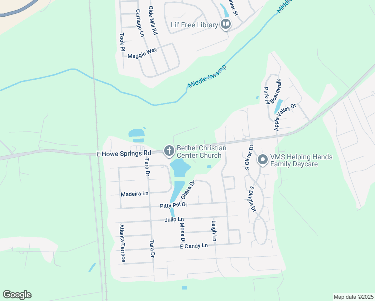map of restaurants, bars, coffee shops, grocery stores, and more near 6 Tara Drive in Florence