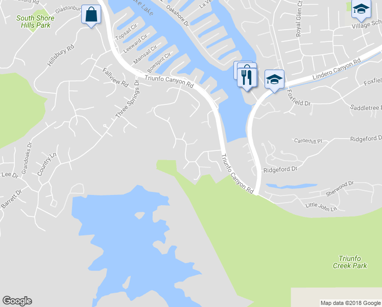 map of restaurants, bars, coffee shops, grocery stores, and more near 32375 Saddle Mountain Drive in Westlake Village