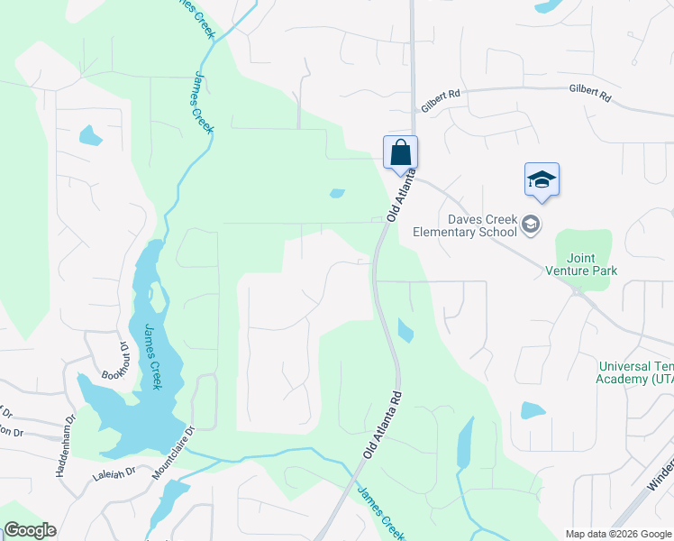 map of restaurants, bars, coffee shops, grocery stores, and more near 2095 Melrose Trace in Cumming