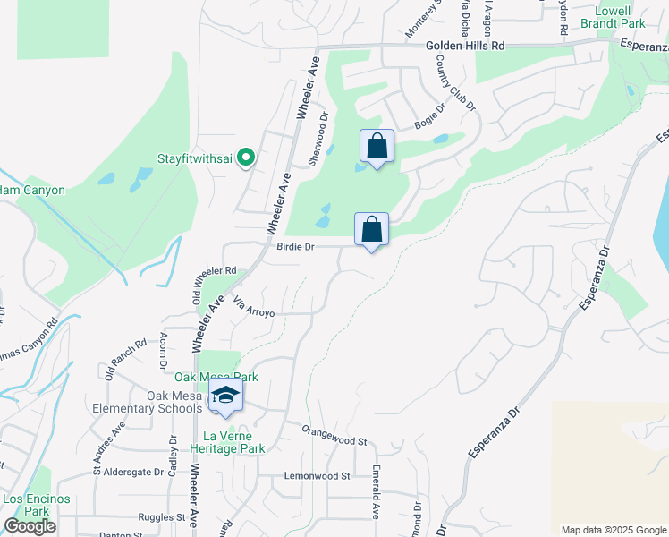 map of restaurants, bars, coffee shops, grocery stores, and more near 1997 Vía Arroyo in La Verne